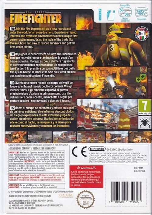 Real Heroes Firefighter - Nintendo Wii (B Grade) (Genbrug)